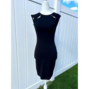 REISS Black Bodycon Mini Dress - Size 4 - Worn Once